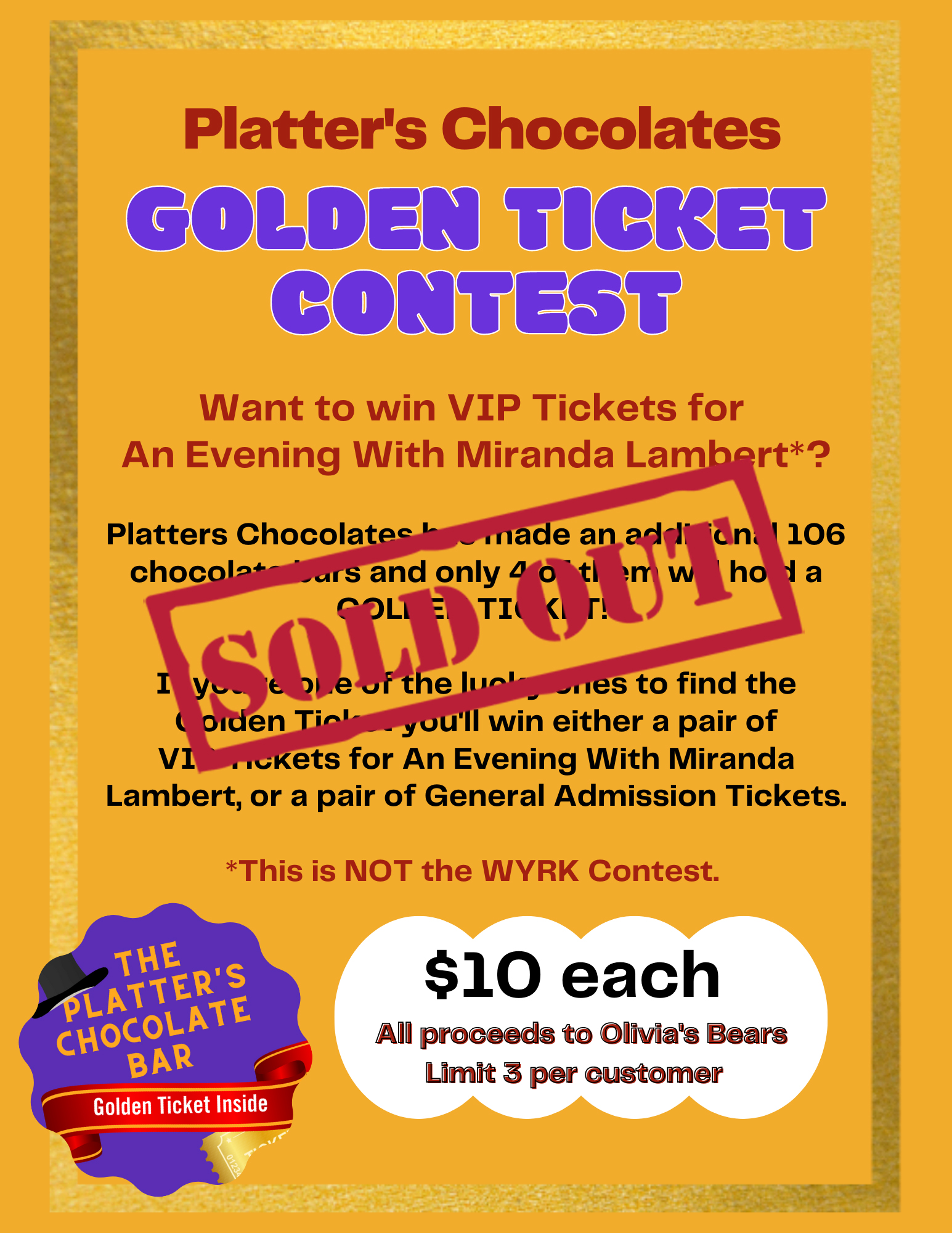 Find the Golden Ticket to WIN Tickets to Miranda Lambert